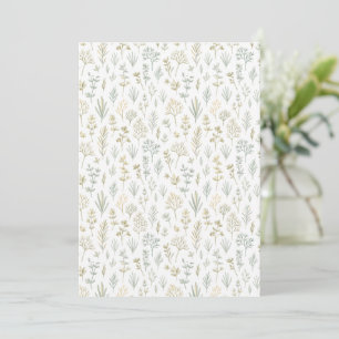 Menu Motif Répétitif de Brins d'Herbes Micro Botaniques