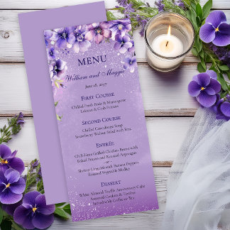 Menu Noces et Anniversaire de Mariage aux Violettes Vio