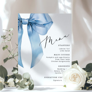 Menu Noeud papillon bleu Elle se marie