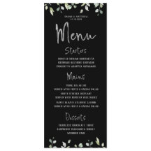 Noir & Silver Calligraphie Mariage vert