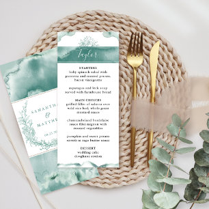 Menu Nom du client, Mariage d'aquarelle Silver Sage