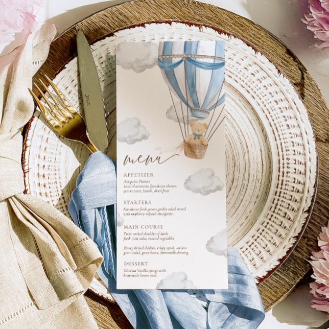 Menu Nous pouvons attendre le Baby shower (Créateur téléchargé)