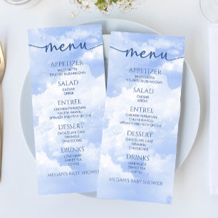 Menu Nous Sommes Sur Cloud Neuf Blue Baby shower Food M