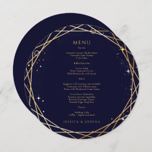 Menu Nuit étoilée Céleste Mariage rond
