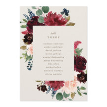 Numéro de tableau d'élégance d'automne avec siège