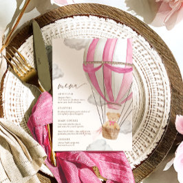 Menu On peut attendre le Baby shower rose