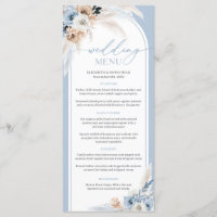 Pampa floral bleu poussiéreux en arc de Boho fleur