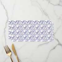 Papier d'emballage bleu et blanc avec un graphique