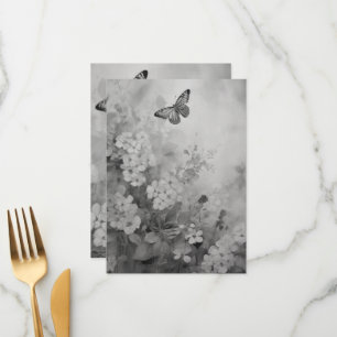 Menu Papillon Noir et Blanc