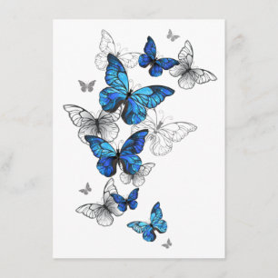 Menu Papillons volants bleus Morpho