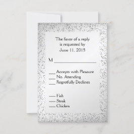 Menu Parties scintillant Argent RSVP