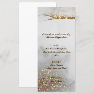 Menu Parties scintillant Gold Alcool Encre Chic plat Me