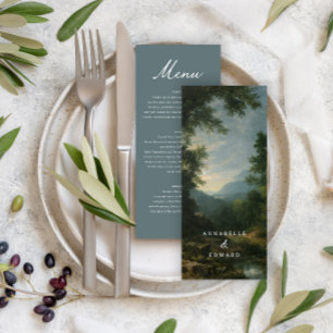 Menu Paysage artistique de mariage romantique Nature