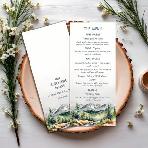 Menu Paysage du lac Mountain Automne Automne Mariage d'