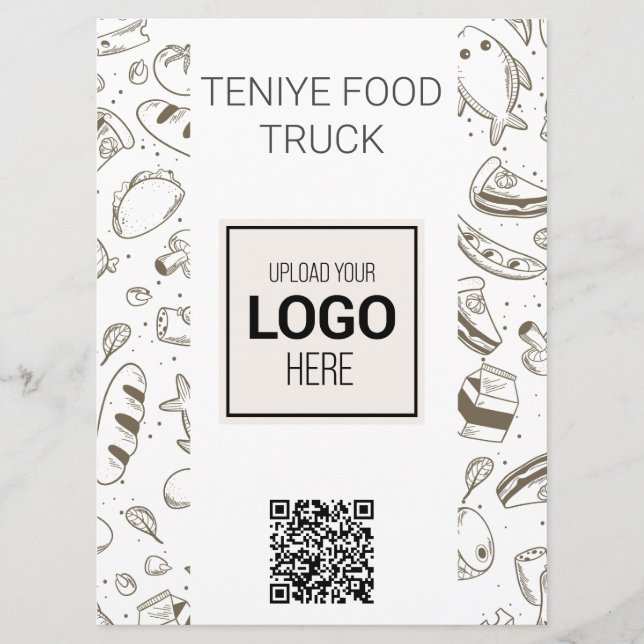 Menu personnalisé de camion alimentaire (Devant)