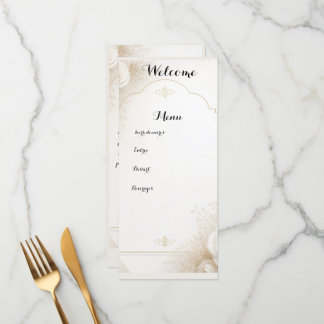 Menu personnalisé Floral Luxe Élégant