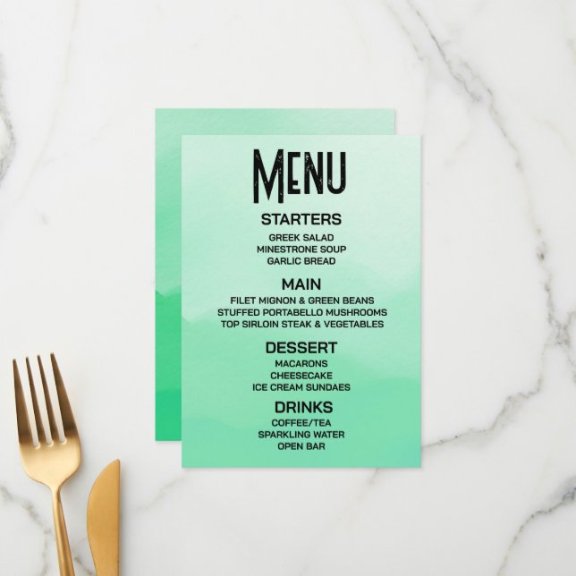 Menu Personnaliser - Créez votre propre aquarelle Ombré (Devant/Arrière en situation)