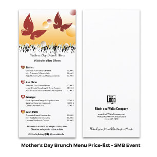 Menu Petit déjeuner de la fête des mères pour les entre