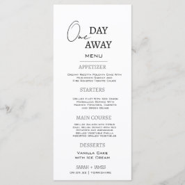 Menu Petit Noir Blanc Un Jour Avant Le Dîner De Répétit