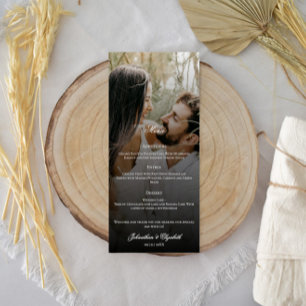 Menu Photo moderne et Mariage de recouvrement noir