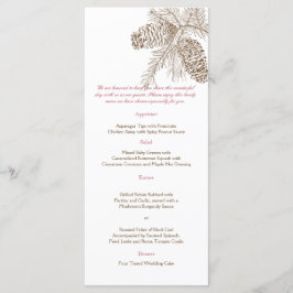 Menü "Pine Cone Nature Wedding" Menükarte