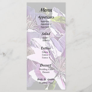 Menü "Pink Clematis" Menükarte