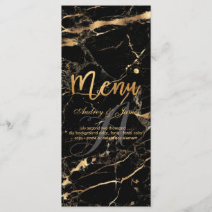 Menu PixDezines Black Marble/Shine Menu/Faux Gold