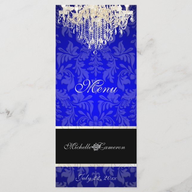 Menu PixDezines lustre cristal/damas baroque (Devant)
