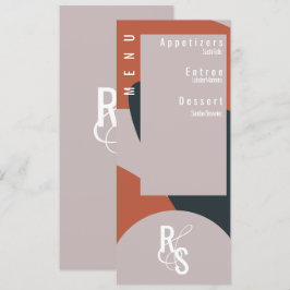 Menu Planner Terracotta Bio Hochzeit Einladung