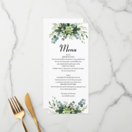 Menú Plano de vegetación Menükarte