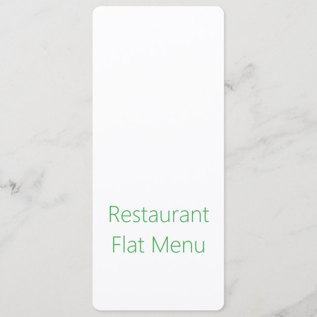 Menu plat (Devant)
