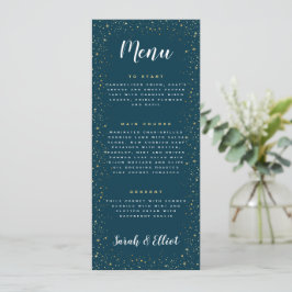 Menu plat Gold Stars Navy