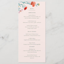 Menu plat Harmonie Florale