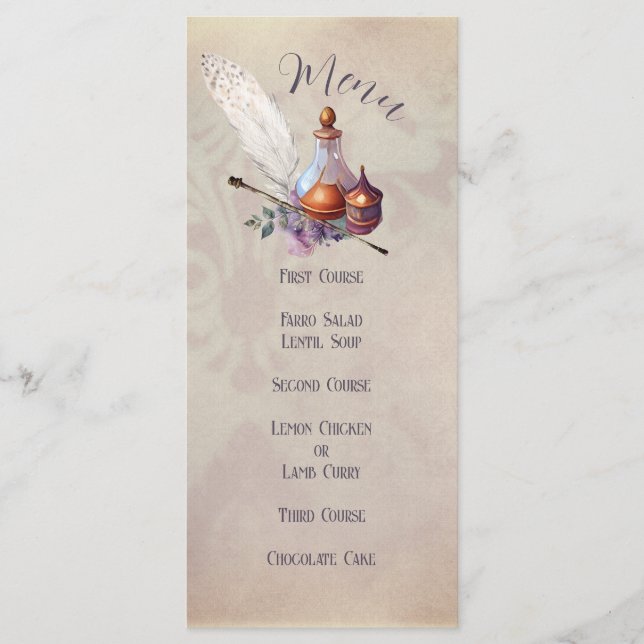 Menu plat Magic Owl Party (Devant)
