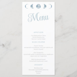 Menu plat Mariage céleste Phases de lune minimalis