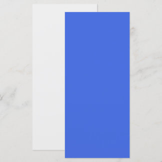 Menu plat personnalisé bleu royal et blanc
