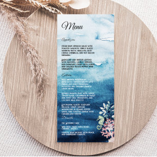 Menu plat Rustique Mariage Océan