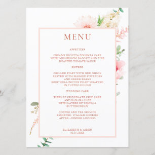 Menu Plongeon de Watercolour