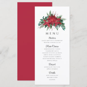 Menu Poinsettia Rouge de Noël Festif