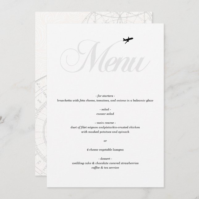 Menu Prêt pour le décollage (Devant / Derrière)