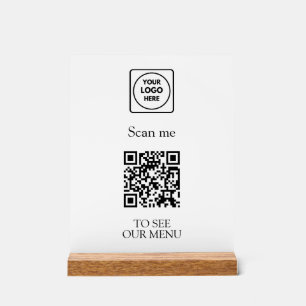 Menu QR Code Moderne   Logo Sans Contact Personnal