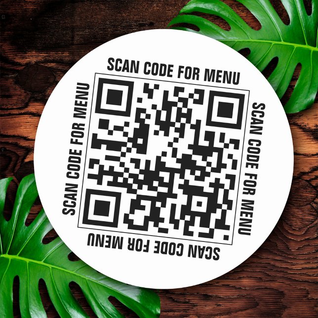 Menü QR Code Restaurants Stickers (Von Creator hochgeladen)
