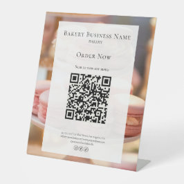 Menü QR für die Prüfung von Bäckereien Sockelschild