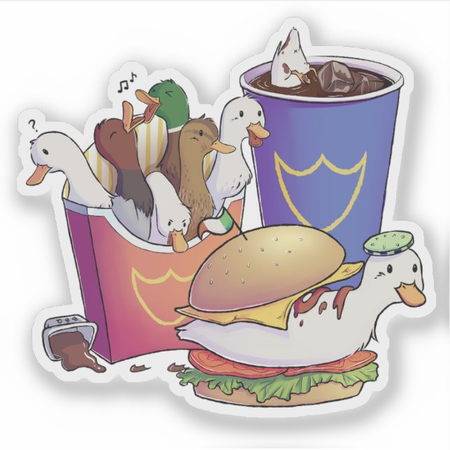 Menü "Quack" Aufkleber (Vorderseite)