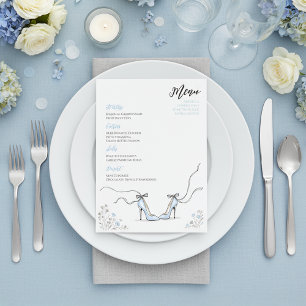 Menu Quelque Chose de Bleu Talons Poudre Bleue Baby Sho