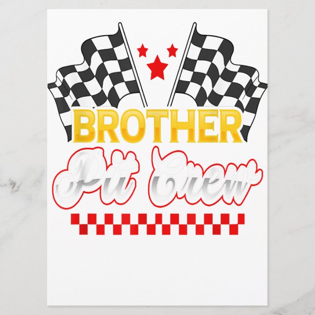 Menu Race Car Birthday Party Racing Family Brother Gift (Devant)