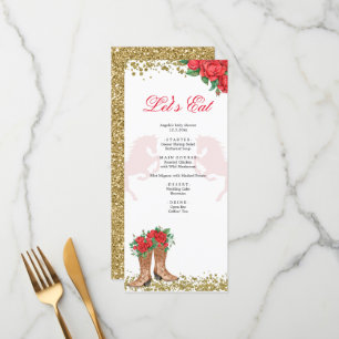 Menu Red Rose Mexican Mis Quince