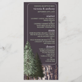 Menu Redwoods & Bark, Mariage rustique