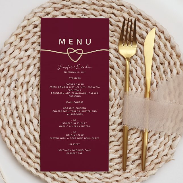 Menu Romantique Bourgogne Mariage (Créateur téléchargé)