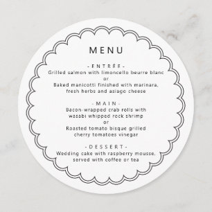 Menu Rond Moderne Frontale